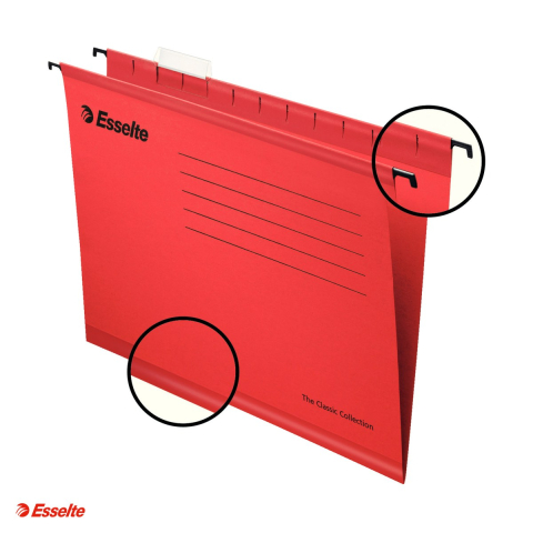 Dosar suspendabil Esselte Classic, carton, A4, pentru arhivare, rosu [3]