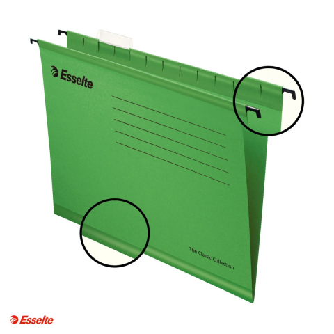 Dosar suspendabil Esselte Classic, carton, A4, pentru arhivare, verde [3]