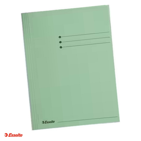 Dosare carton - Dosar tip plic Esselte, carton, A4, capacitate 250 coli, pentru arhivare, verde