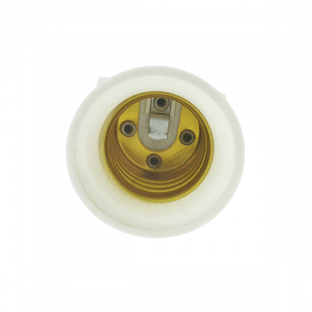 Dulie cu soclu E27 si 2 prize Euro C7, 16A 250V, alba [4]