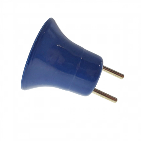 Dulie cu stecher, pentru bec, fasung E27, din plastic, cu conectare la priza retea electrica, albastru [3]