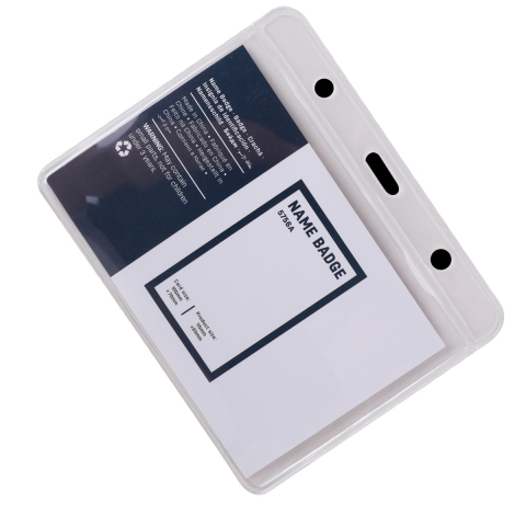 Ecuson Orizontal 105x70mm pentru Carduri Mari, cu Sistem Versatil de 3 Gauri pentru Prindere - Suport Flexibil Badge, Model 5756A [2]