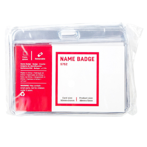 Ecuson Orizontal Flexibil cu Clip Integrat 90x54mm - Suport Usor si Rezistent pentru Carduri, Model 5752 [3]