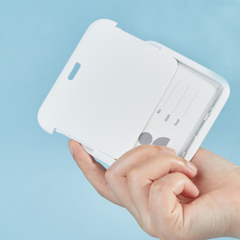 Ecuson Orizontal Rigid ABS cu Snur Textil si Clip - Set Complet, Sistem Glisant, Model EF422, Culori Asortate [3]