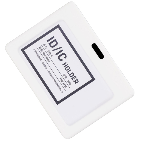 Ecuson Orizontal Siliconic pentru Carduri 89x54mm, Capacitate 2 Carduri, Rama Alba - Suport Flexibil si Rezistent [1]