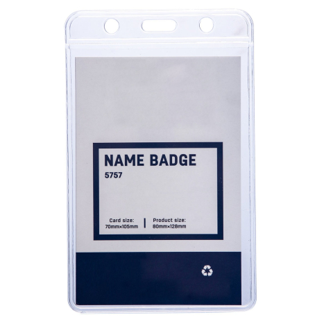 Ecuson Vertical Flexibil 70x105mm cu Snur Reglabil si Clip - Set Complet pentru Badge-uri Verticale Mari, Model 5757 [2]