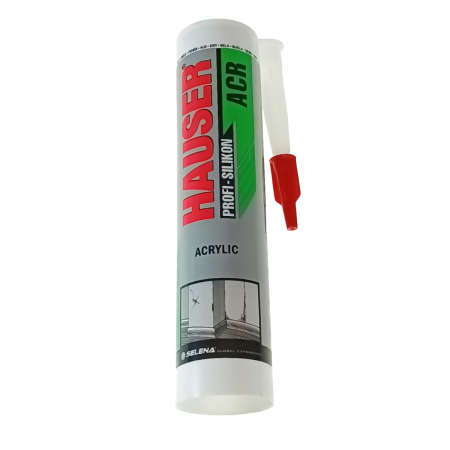 Etansanti si siliconi - Etansant acrilic pentru usi si ferestre, Hauser 18432, 260ml, alb