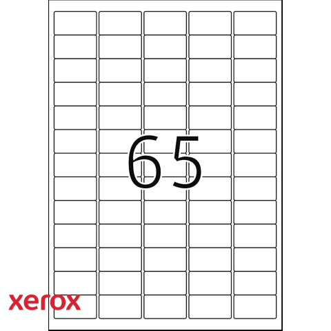 Etichete autoadezive Xerox, 38.1 x 21.2 mm, colturi rotunde, compatibile laser/inkjet, 100 coli/top [3]