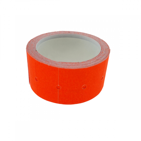 Etichete - Etichete de pret autoadezive 22x12mm, la rola de 12g, rosu fluorescent
