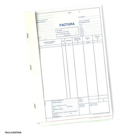 Formulare tipizate - Factura Gold, A4, autocopiativ, 50 seturi x 3 exemplare, 150 file