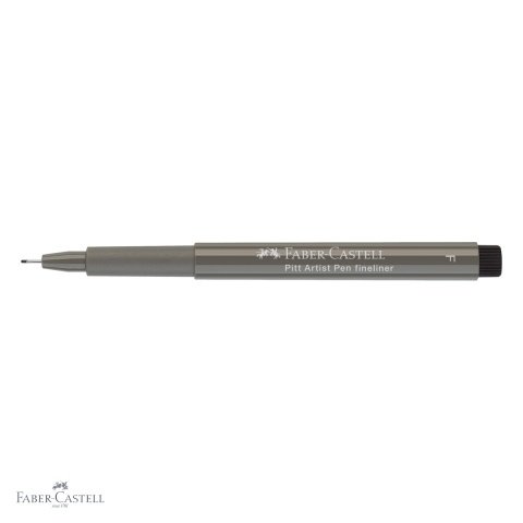 Fineliner Faber-Castell Pitt Artist Pen, varf F 0.5 mm, cerneala permanenta gri cald IV, pentru desen artistic [3]