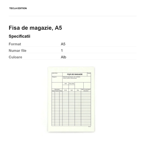 Fisa de magazie, A5 [2]
