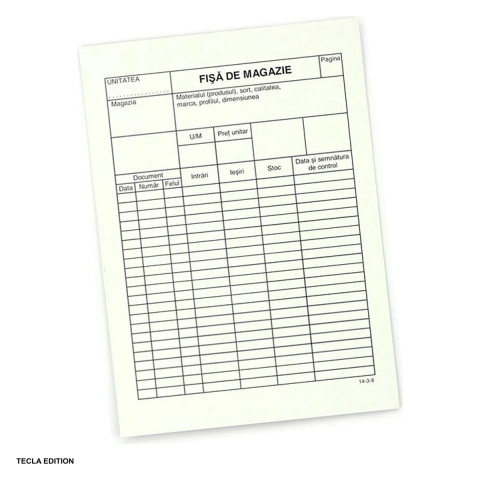 Formulare tipizate - Fisa de magazie, A5