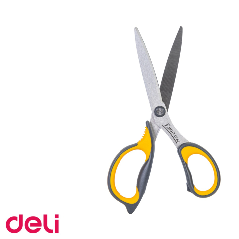 Foarfeca de birou Deli, 17cm, lama din otel inoxidabil cu grip ergonomic, pentru uz zilnic la birou [4]