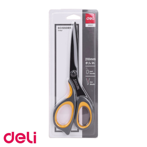 Foarfeca de birou Deli Expert, lama din otel inoxidabil 21 cm, maner ergonomic, non-stick [3]