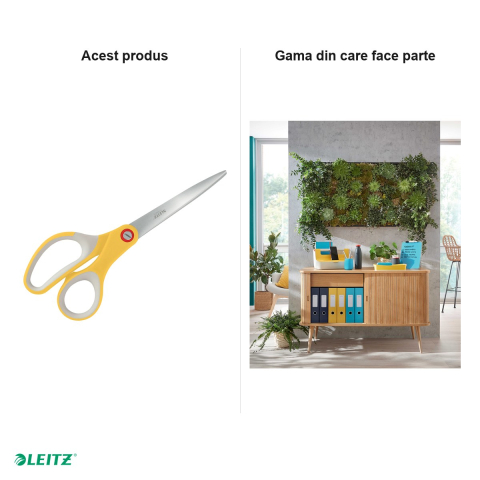 Foarfeca de birou Leitz Cosy, 20.5 cm, galben chihlimbar [3]