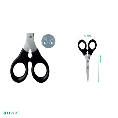 Foarfeca de birou Leitz din otel inoxidabil, 16.5 cm, negru [4]