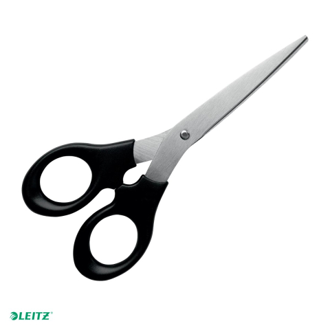 Unelte de mana - Foarfeca de birou Leitz din otel inoxidabil, 16.5 cm, negru