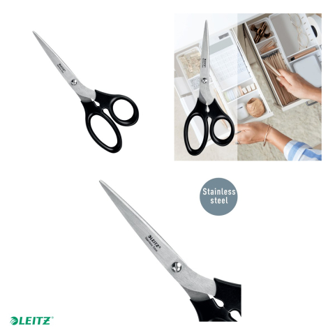Foarfeca de birou Leitz din otel inoxidabil, 20 cm, negru [3]