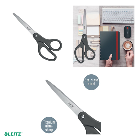 Foarfeca de birou Leitz Titanium, 20.5 cm, gri [3]