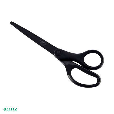 Unelte de mana - Foarfeca de birou Leitz Titanium cu lame inaderente, 18 cm, 67x15x180 mm, negru