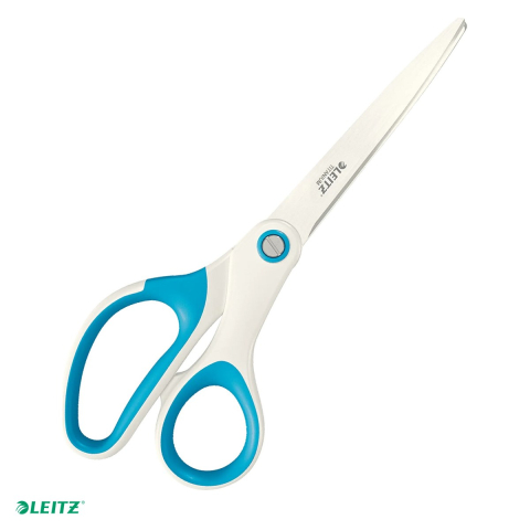 Unelte de mana - Foarfeca de birou Leitz WOW Titanium, 20.5 cm, albastru metalizat