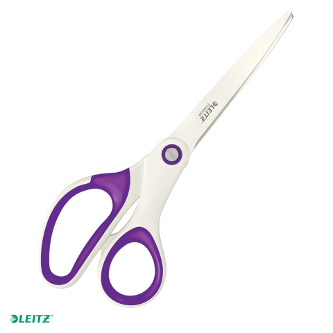 Unelte de mana - Foarfeca de birou Leitz WOW Titanium, 20.5 cm, mov metalizat