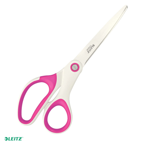 Unelte de mana - Foarfeca de birou Leitz WOW Titanium, 20.5 cm, roz metalizat