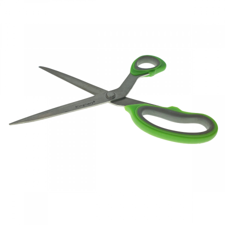 Foarfeca de birou multifunctionala, Flores, lungime 23 cm, lama otel inoxidabil, maner plastic verde cu gri [4]