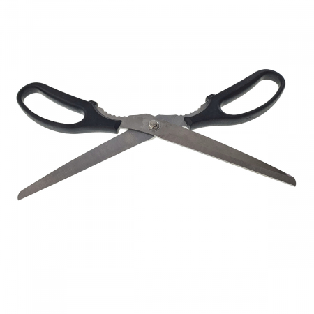 Foarfeca de birou multifunctionala, lungime 25 cm, lama otel inoxidabil, maner plastic negru [2]