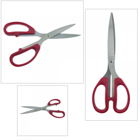Foarfeca multifunctionala cu manere simetrice rosii, model Classic 96010, lungime 21 cm, in blister [4]