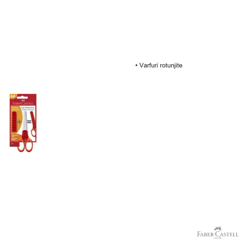 Foarfeca scolara Faber-Castell cu protectie grip, varfuri rotunjite, pentru copii de scoala primara [2]
