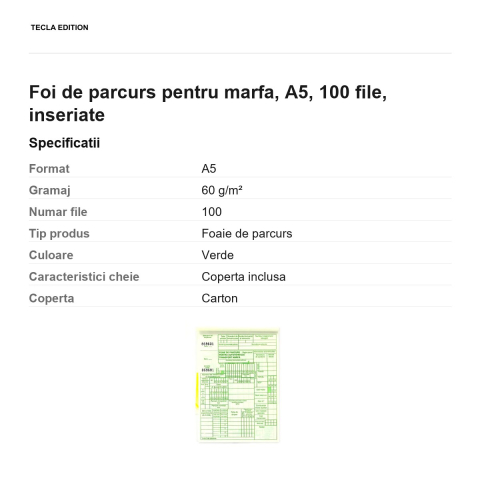 Foi de parcurs pentru marfa, A5, 100 file, inseriate [2]