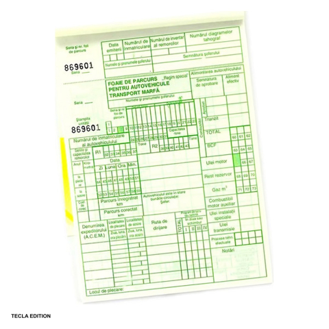 Formulare tipizate - Foi de parcurs pentru marfa, A5, 100 file, inseriate