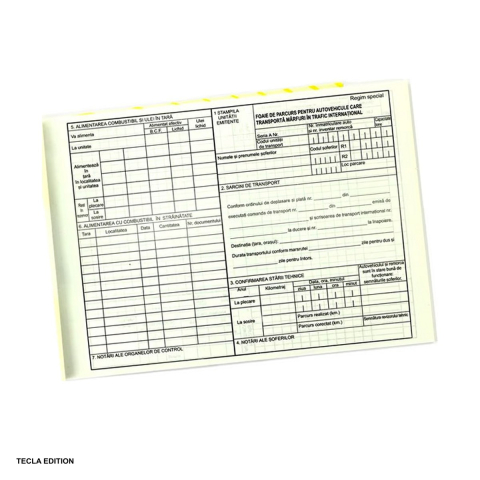 Formulare tipizate - Foi de parcurs pentru transport international, A4, 100 file