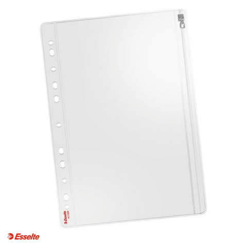 Folii de protectie - Folie de protectie Esselte, PVC, A4, cu fermoar, 200 microni, cristal, pentru arhivare, incolor