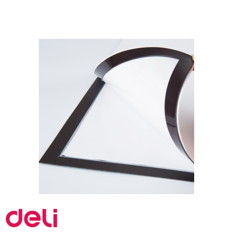 Folie magnetica Deli A4 cu rama argintie, pentru expunerea documentelor pe suprafete metalice [4]