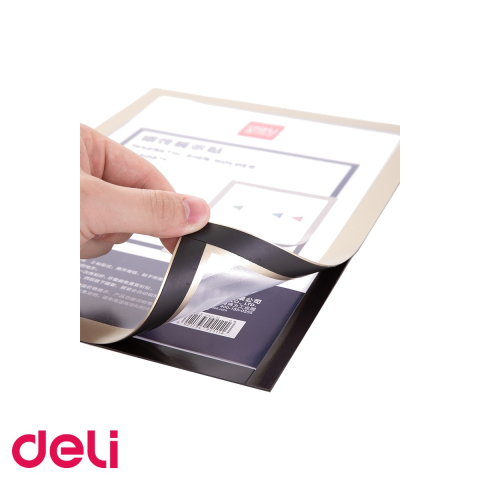 Folie magnetica Deli cu rama argintie, format A3, pentru expunerea documentelor pe suprafete metalice [3]