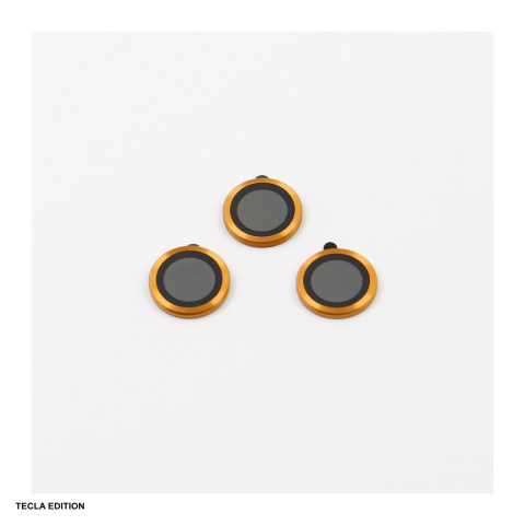 Huse si protectii smartphone - Folie protectie camera, cu rama portocalie, pentru Apple iPhone 17 Pro