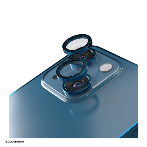 Huse si protectii smartphone - Folie protectie camera Etteri, cu rama albastra, pentru Apple iPhone 13 / iPhone 13 Mini