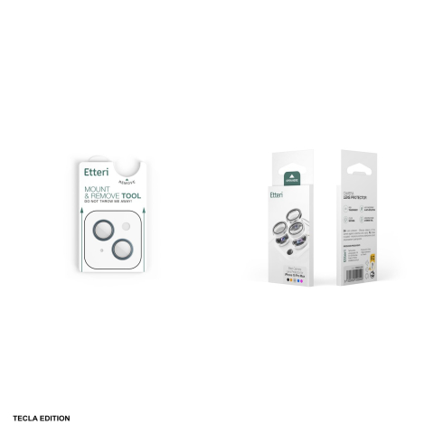 Folie protectie camera Etteri, cu rama albastra, pentru Apple iPhone 14 / iPhone 14 Plus [4]