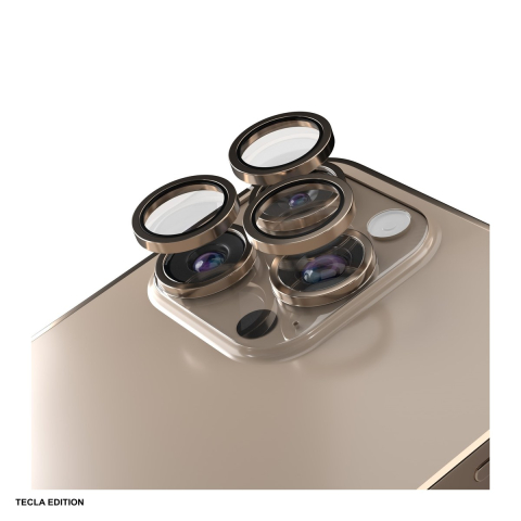 Huse si protectii smartphone - Folie protectie camera Etteri, cu rama desert, pentru Apple iPhone 16 Pro Max / iPhone 16 Pro