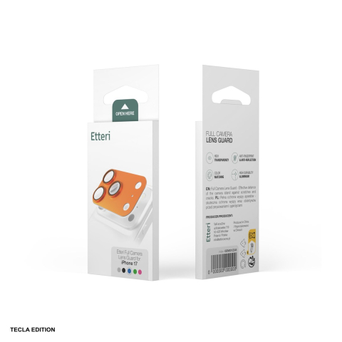 Folie protectie camera integrala Etteri, cu rama neagra, pentru Apple iPhone 17 Pro [4]