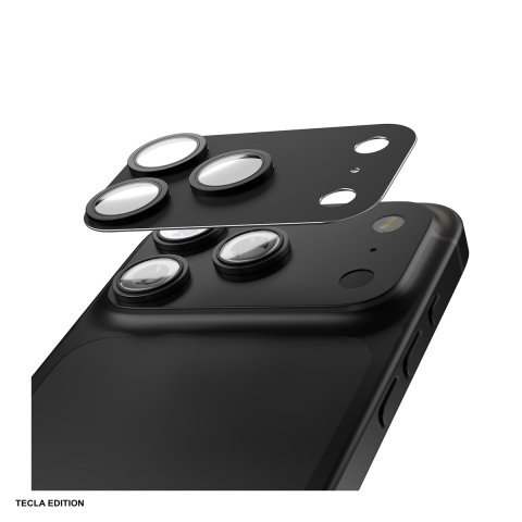 Huse si protectii smartphone - Folie protectie camera integrala Etteri, cu rama neagra, pentru Apple iPhone 17 Pro