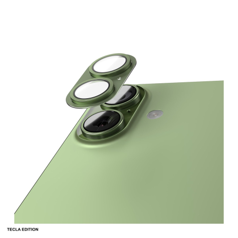 Huse si protectii pentru iPhone 17 - Folie protectie camera integrala Etteri, cu rama verde, pentru Apple iPhone 17