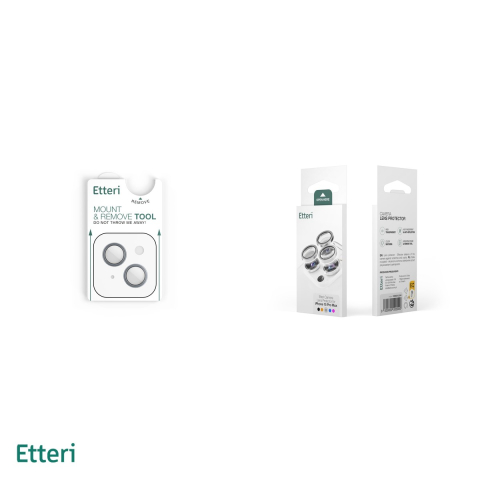 Folie protectie camera pentru iPhone 15, 9H, Etteri, protectie lentila, strat oleofob, strat anti-reflector, Albastru [4]