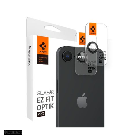Folii protectie telefoane - Folie protectie camera pentru iPhone 16e, Spigen, Optik Pro Glas.Tr Ez Fit