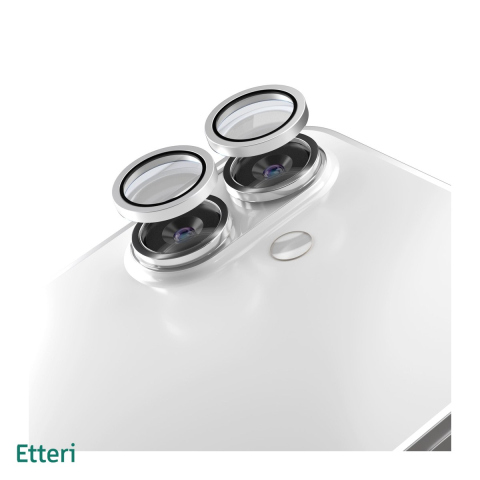 Huse si protectii pentru iPhone 17 - Folie protectie camera pentru iPhone 17, 9H, Etteri, protectie lentila, strat oleofob, strat anti-reflector, Alb