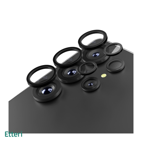 Huse si protectii pentru Samsung - Folie protectie camera pentru Samsung Galaxy S25 Ultra, Etteri, Negru