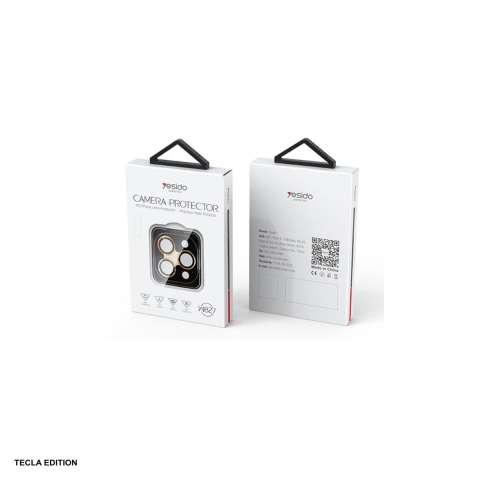 Huse si protectii smartphone - Folie protectie camera Yesido, cu rama argintie, pentru Apple iPhone 16 Pro Max